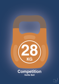 plakat: kettle bell 28 kg - competition color - lapis blue-Fitness-A1two3