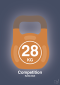 Kettle bell 28 kg - competition color - petrol-Fitness-A1two3