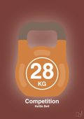 plakat: kettle bell 28 kg - competition color - red pepper-Fitness-A1two3