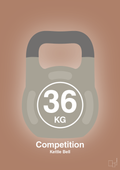 plakat: kettle bell 36 kg - competition color - cider spice-Fitness-A1two3