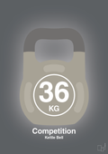 plakat: kettle bell 36 kg - competition color - graphic charcoal-Fitness-A1two3