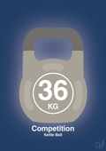 plakat: kettle bell 36 kg - competition color - lapis blue-Fitness-A1two3
