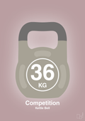 plakat: kettle bell 36 kg - competition color - light rose-Fitness-A1two3