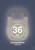 Kettle bell 36 kg - competition color - petrol-Fitness-A1two3