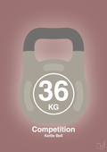 plakat: kettle bell 36 kg - competition color - plum-Fitness-A1two3