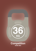 plakat: kettle bell 36 kg - competition color - red pepper-Fitness-A1two3