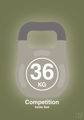 plakat: kettle bell 36 kg - competition color - secret meadow-Fitness-A1two3