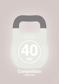 plakat: kettle bell 40 kg - competition color - broken beige-Fitness-A1two3