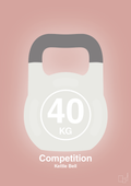 plakat: kettle bell 40 kg - competition color - bubble shell-Fitness-A1two3