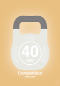 plakat: kettle bell 40 kg - competition color - charismatic-Fitness-A1two3