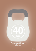 plakat: kettle bell 40 kg - competition color - cider spice-Fitness-A1two3