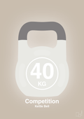 plakat: kettle bell 40 kg - competition color - creamy mushroom-Fitness-A1two3