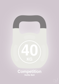 plakat: kettle bell 40 kg - competition color - dusty lilac-Fitness-A1two3