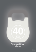 plakat: kettle bell 40 kg - competition color - graphic charcoal-Fitness-A1two3