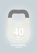 plakat: kettle bell 40 kg - competition color - light drizzle-Fitness-A1two3