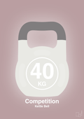 plakat: kettle bell 40 kg - competition color - light rose-Fitness-A1two3
