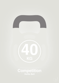 plakat: kettle bell 40 kg - competition color - painters white-Fitness-A1two3