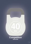 Kettle bell 40 kg - competition color - petrol-Fitness-A1two3