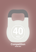 plakat: kettle bell 40 kg - competition color - plum-Fitness-A1two3