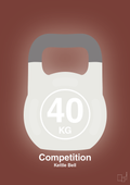 plakat: kettle bell 40 kg - competition color - red pepper-Fitness-A1two3
