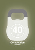 plakat: kettle bell 40 kg - competition color - secret meadow-Fitness-A1two3