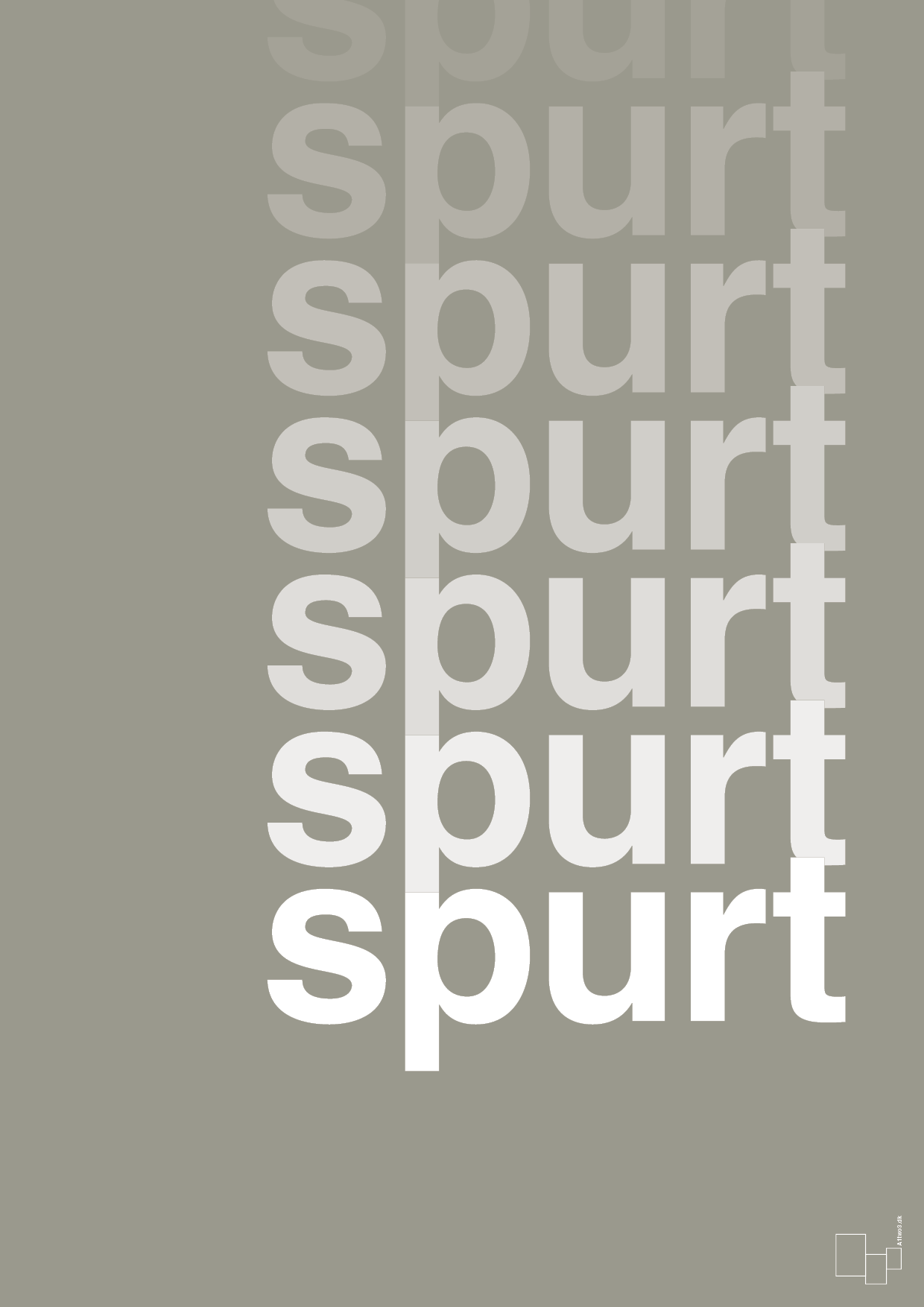 plakat: spurt - battleship gray-Retro-A1two3