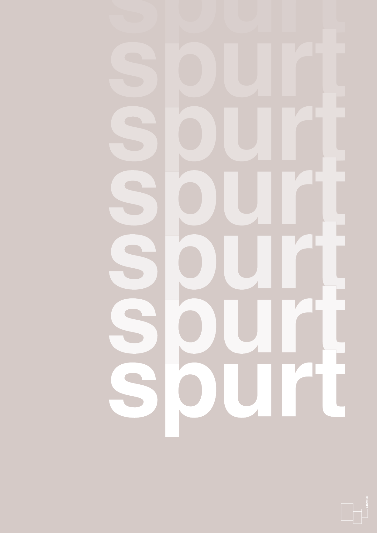 plakat: spurt - broken beige-Retro-A1two3