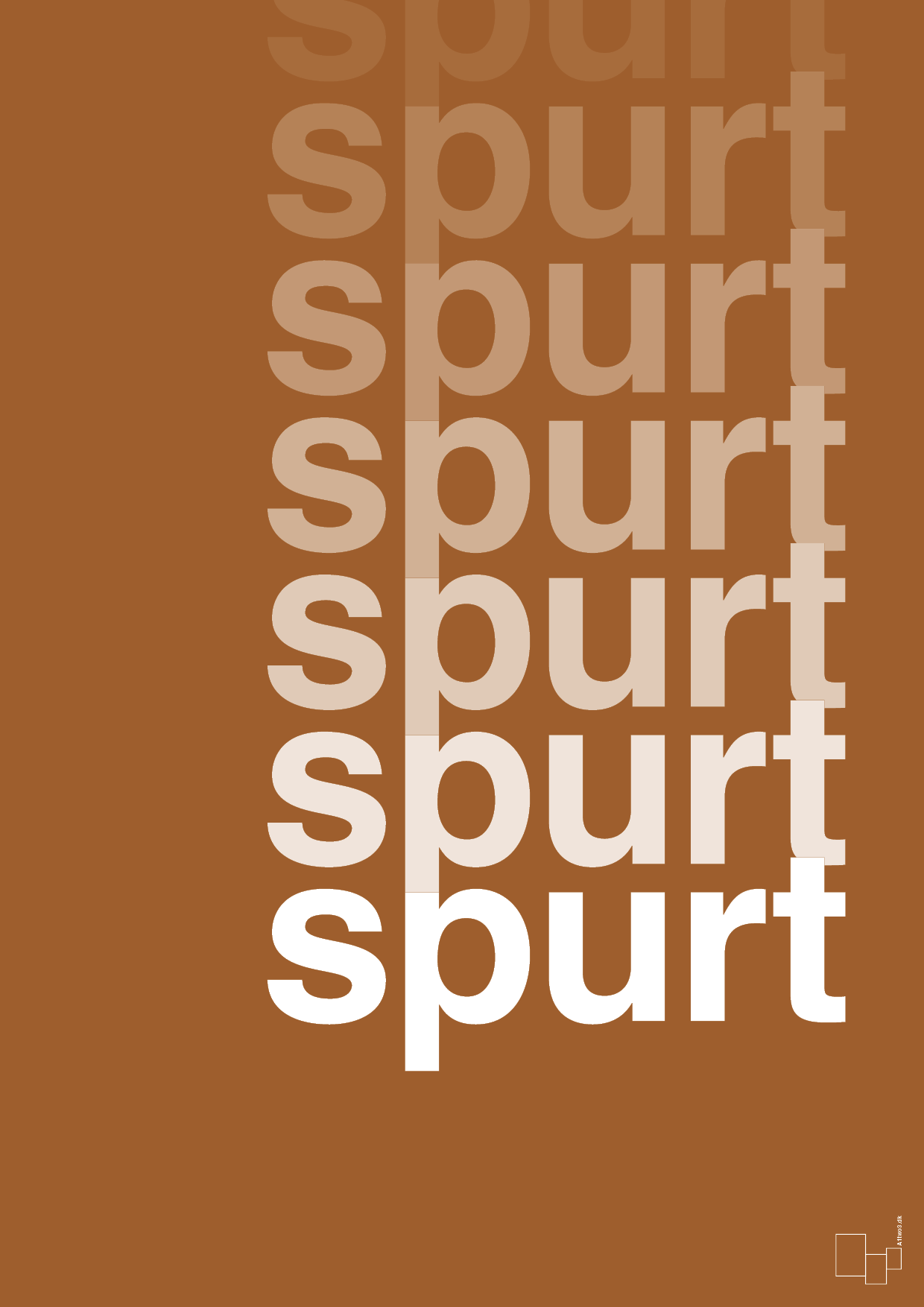 plakat: spurt - cognac-Retro-A1two3