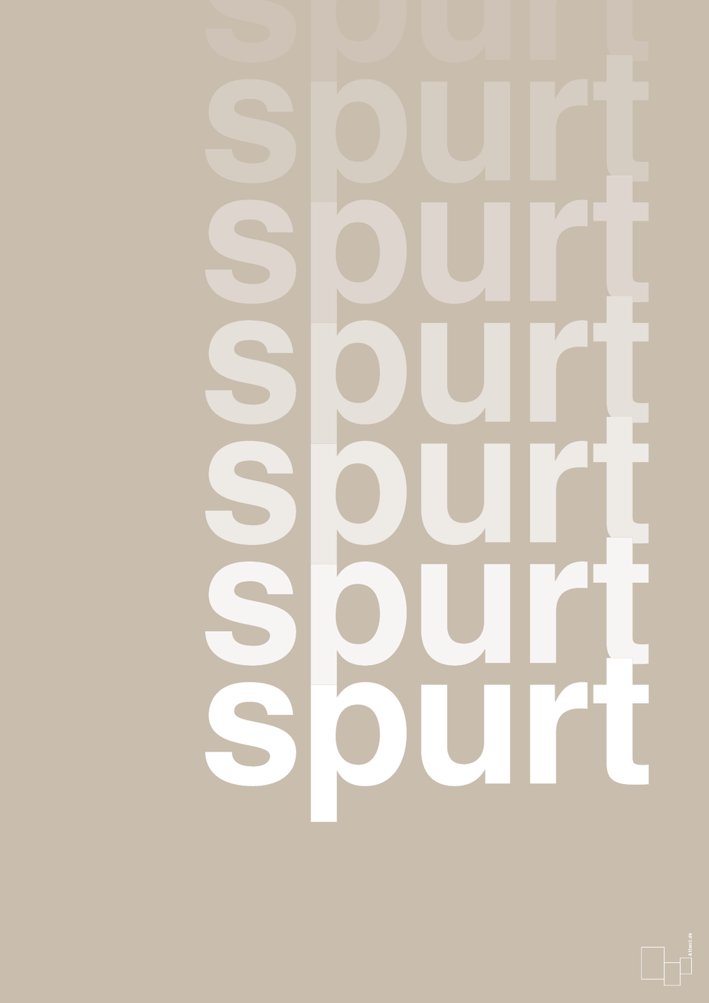 plakat: spurt - creamy mushroom-Retro-A1two3