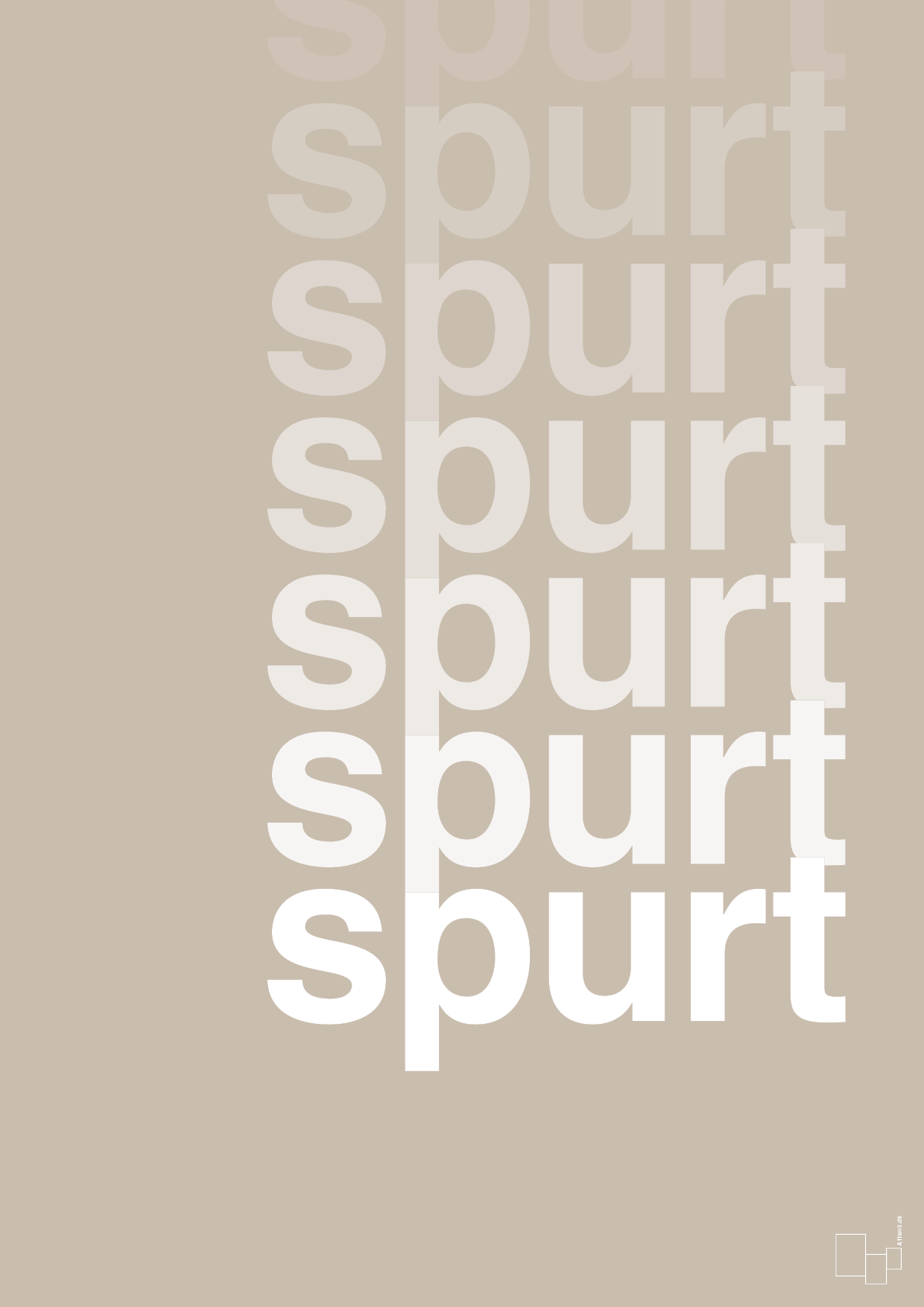 plakat: spurt - creamy mushroom-Retro-A1two3