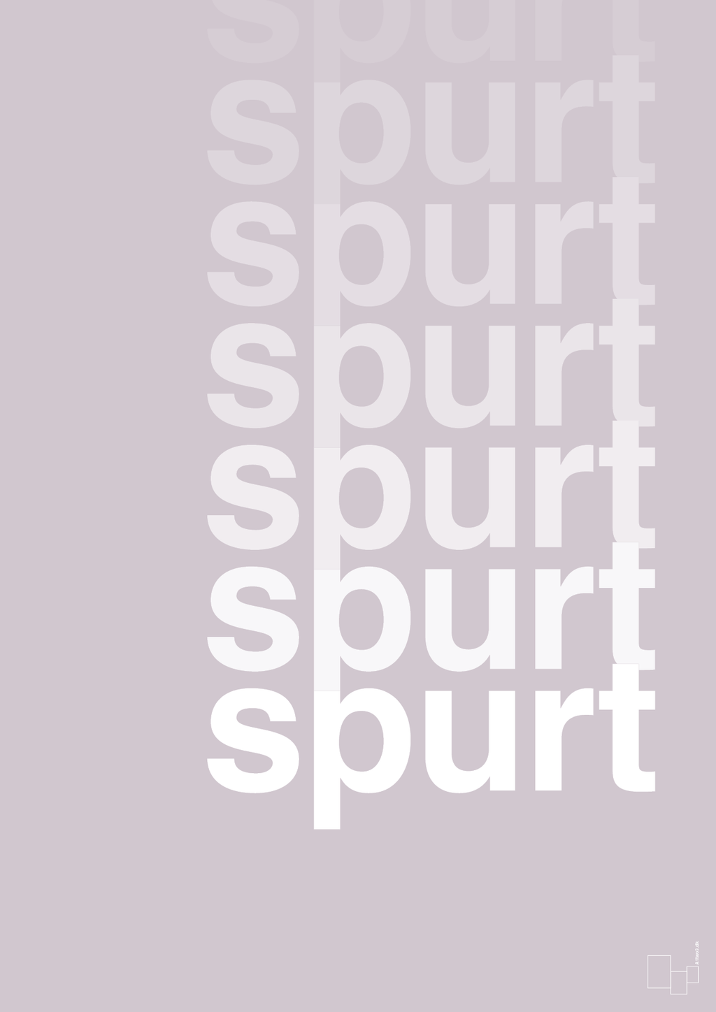 plakat: spurt - dusty lilac-Retro-A1two3
