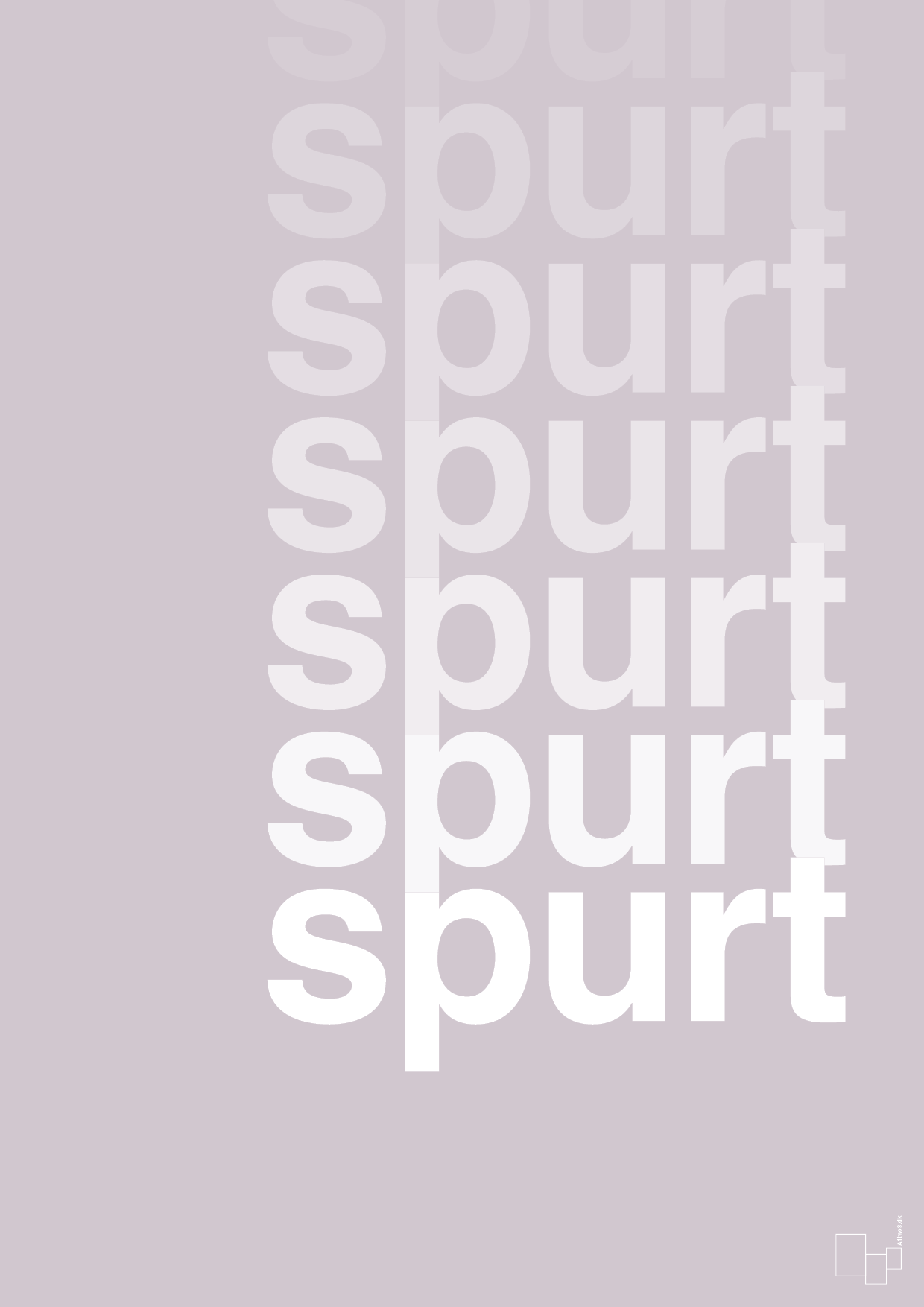 plakat: spurt - dusty lilac-Retro-A1two3