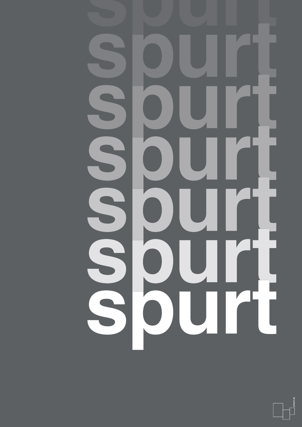 plakat: spurt - graphic charcoal-Retro-A1two3