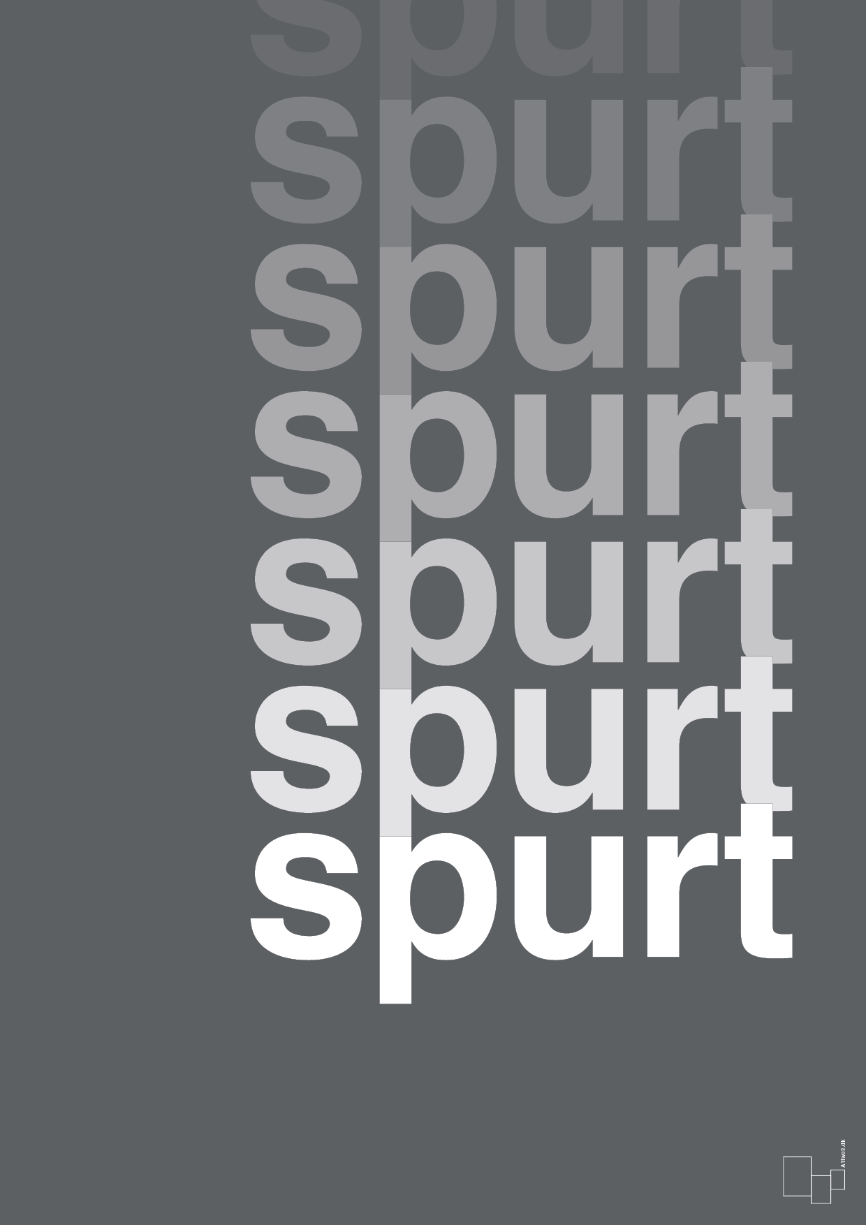 plakat: spurt - graphic charcoal-Retro-A1two3
