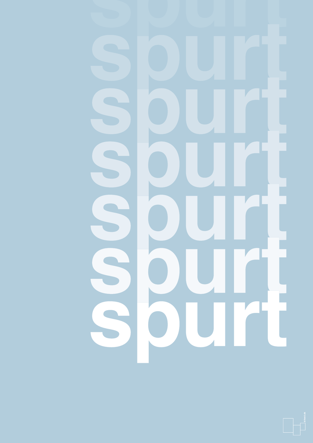 plakat: spurt - heavenly blue-Retro-A1two3