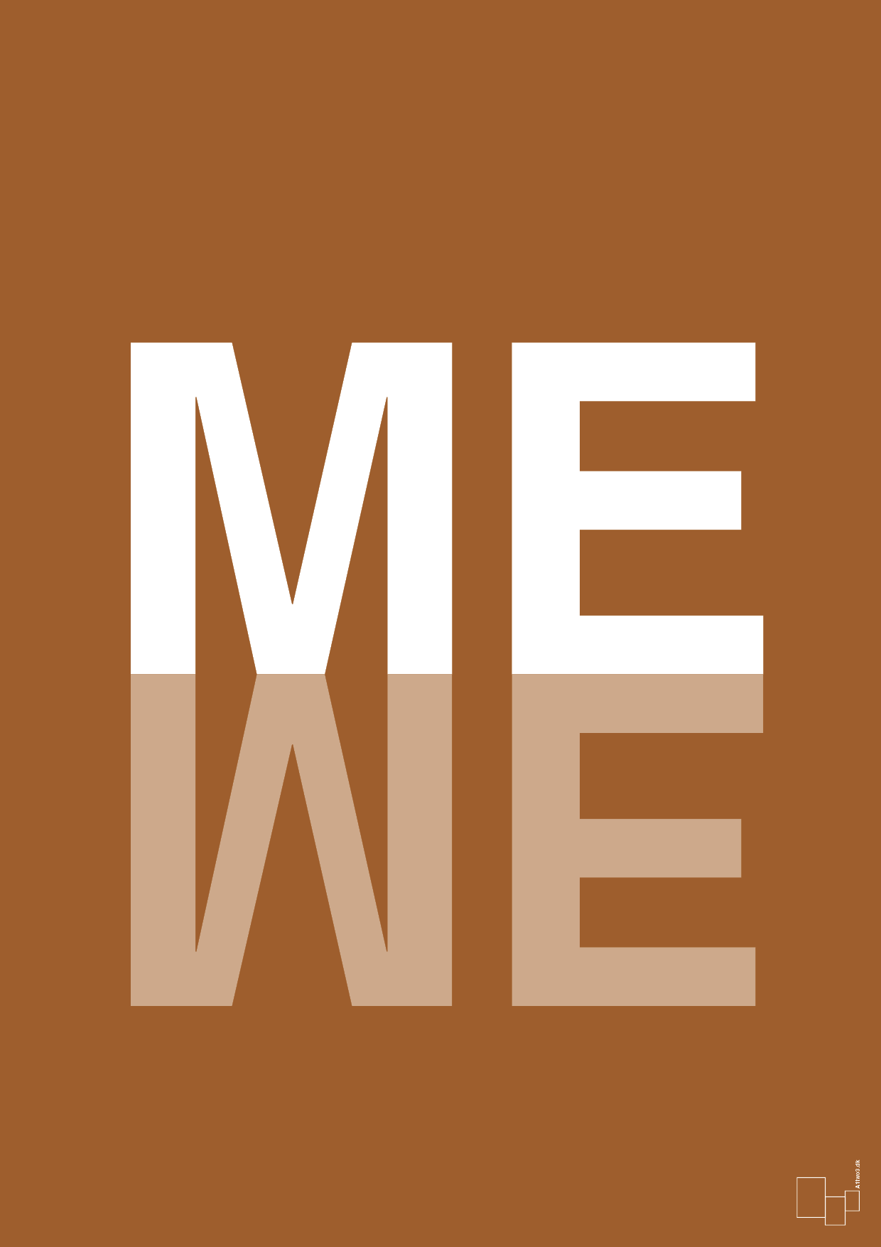 plakat: me we - cognac-Retro-A1two3