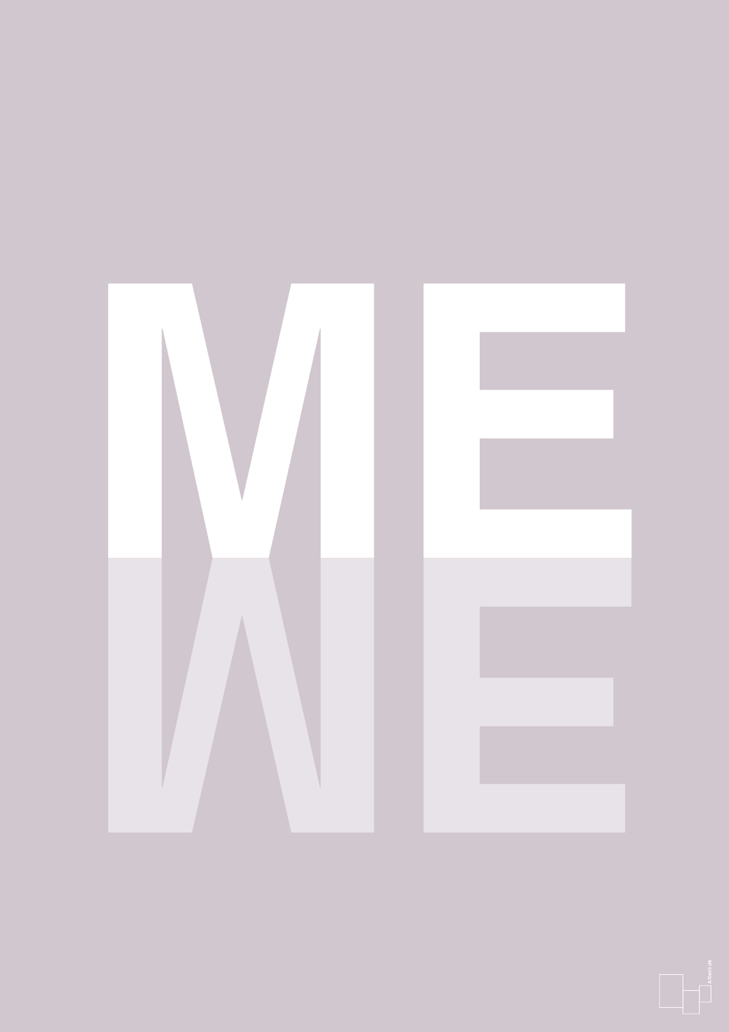 plakat: me we - dusty lilac-Retro-A1two3