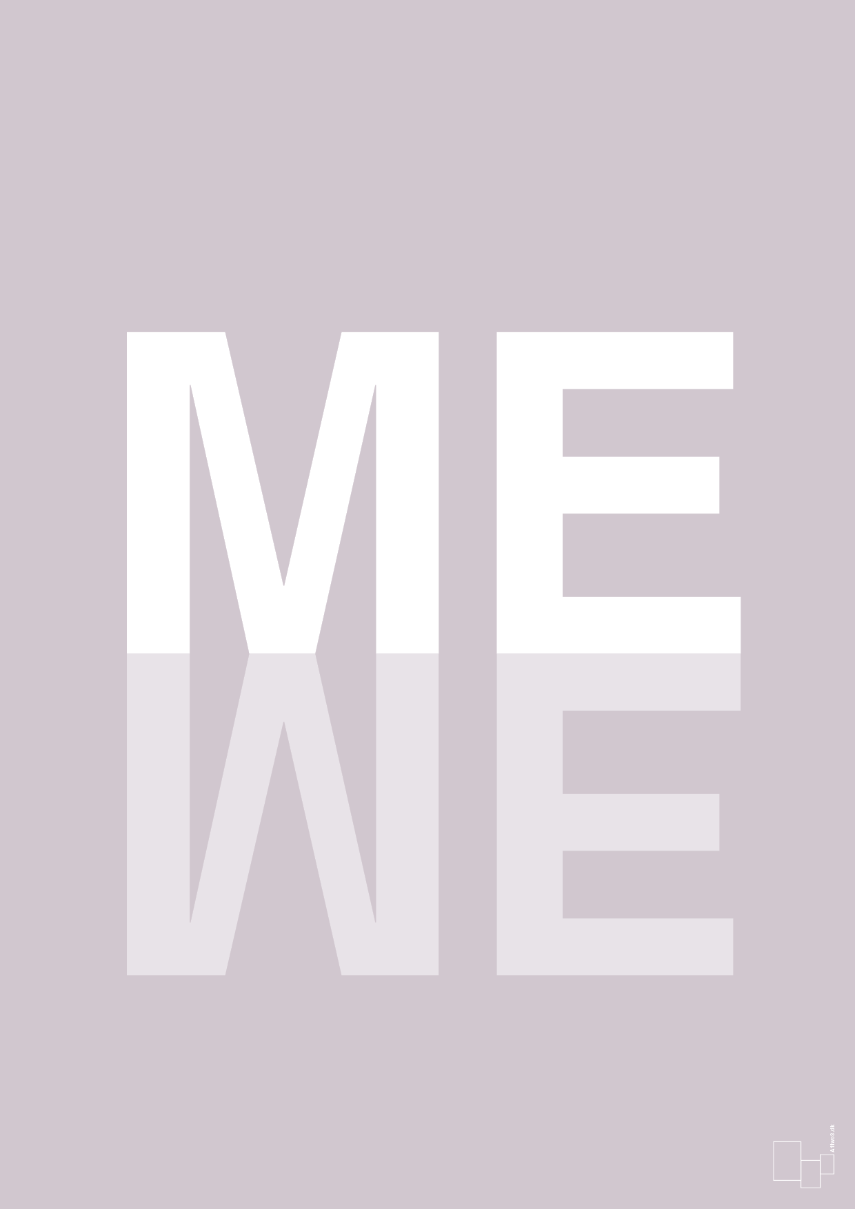 plakat: me we - dusty lilac-Retro-A1two3