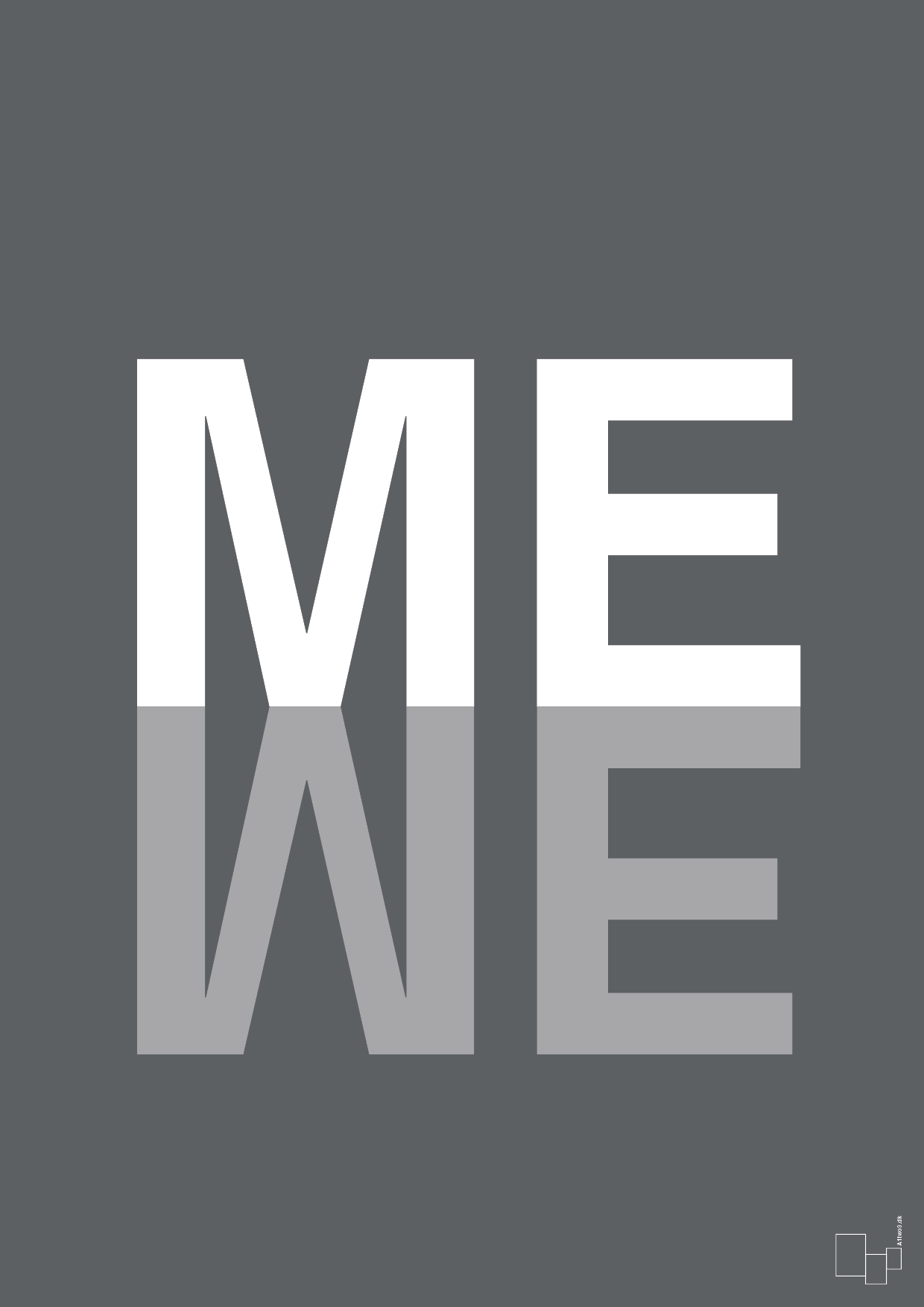 plakat: me we - graphic charcoal-Retro-A1two3