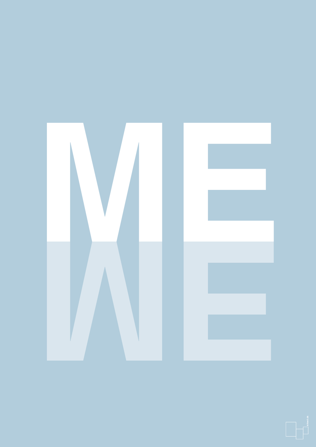 plakat: me we - heavenly blue-Retro-A1two3