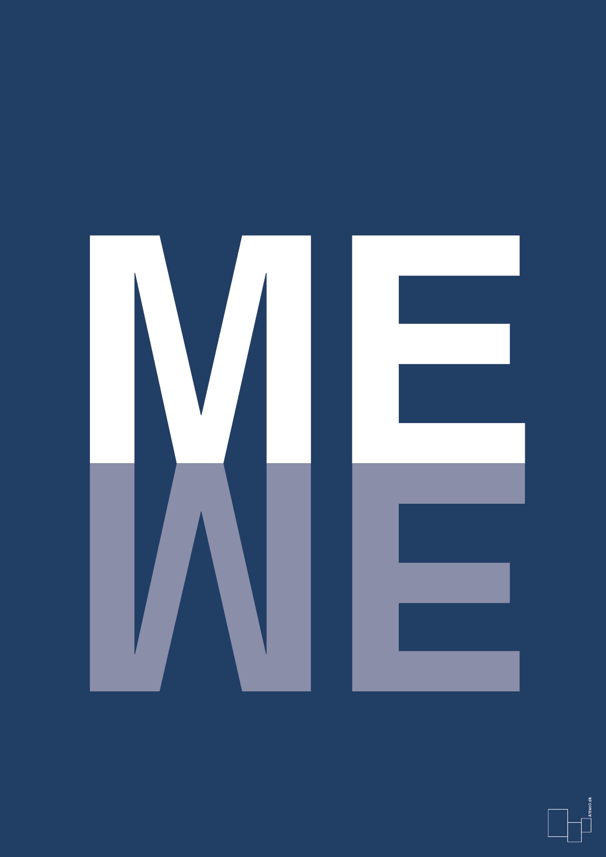 plakat: me we - lapis blue-Retro-A1two3