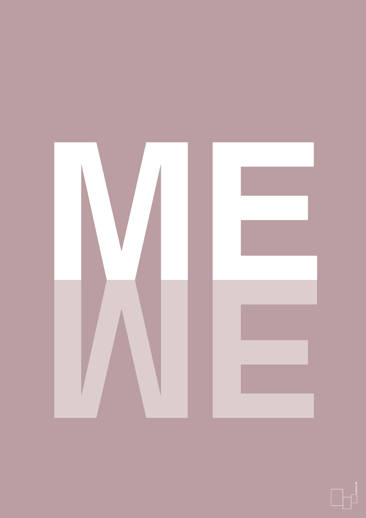 plakat: me we - light rose-Retro-A1two3