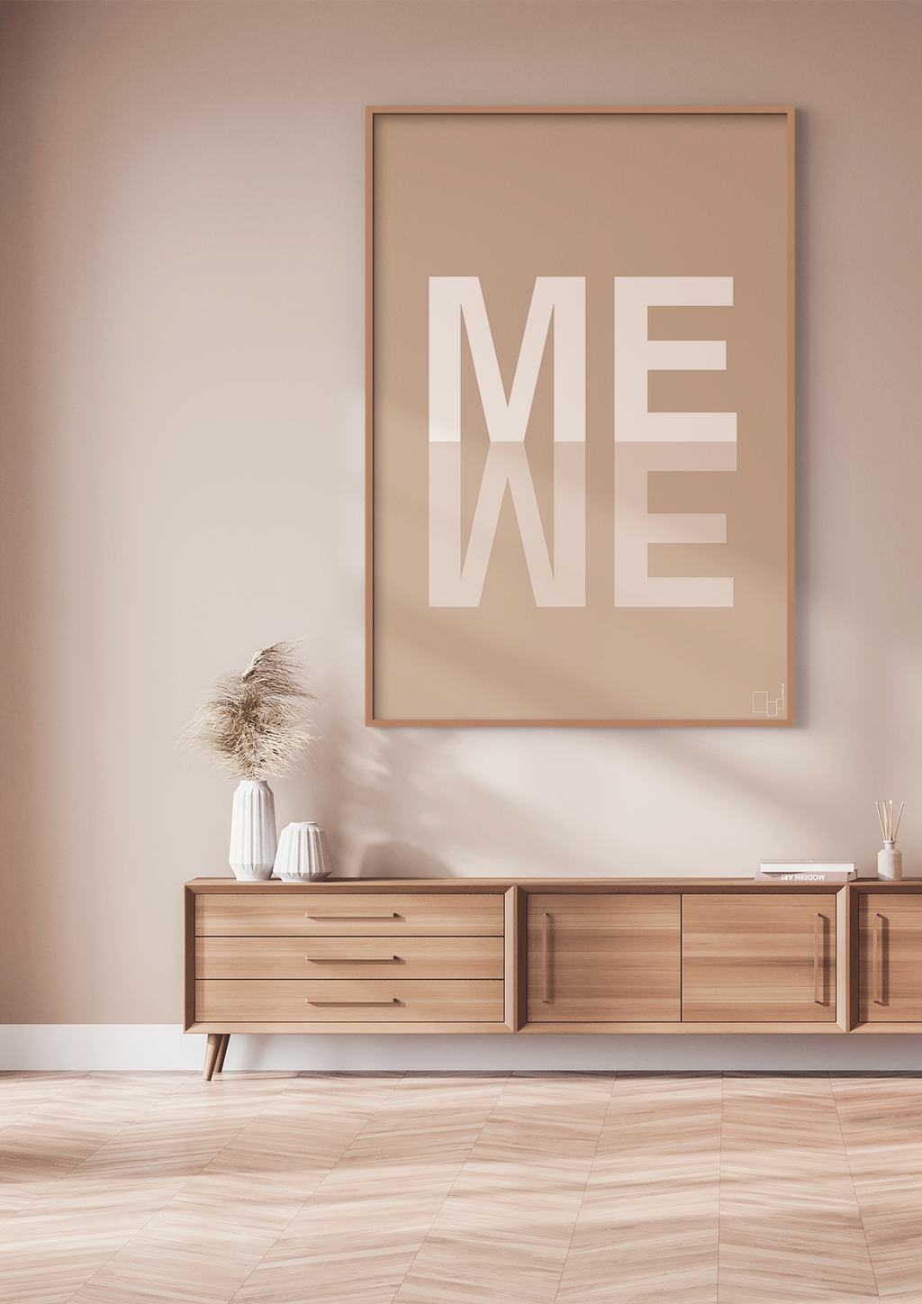 plakat: me we - dark brown-Retro-A1two3
