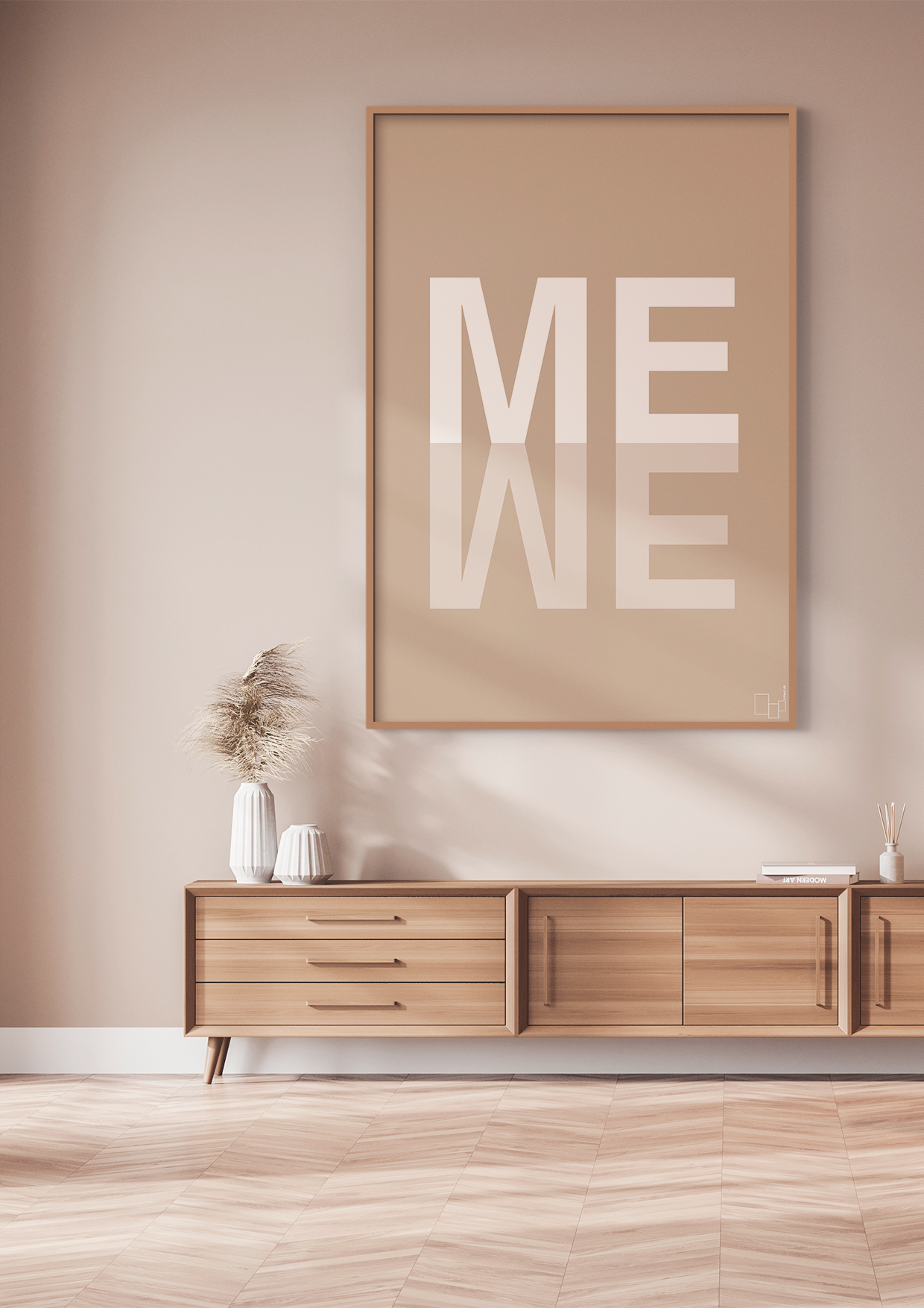 plakat: me we - dark brown-Retro-A1two3