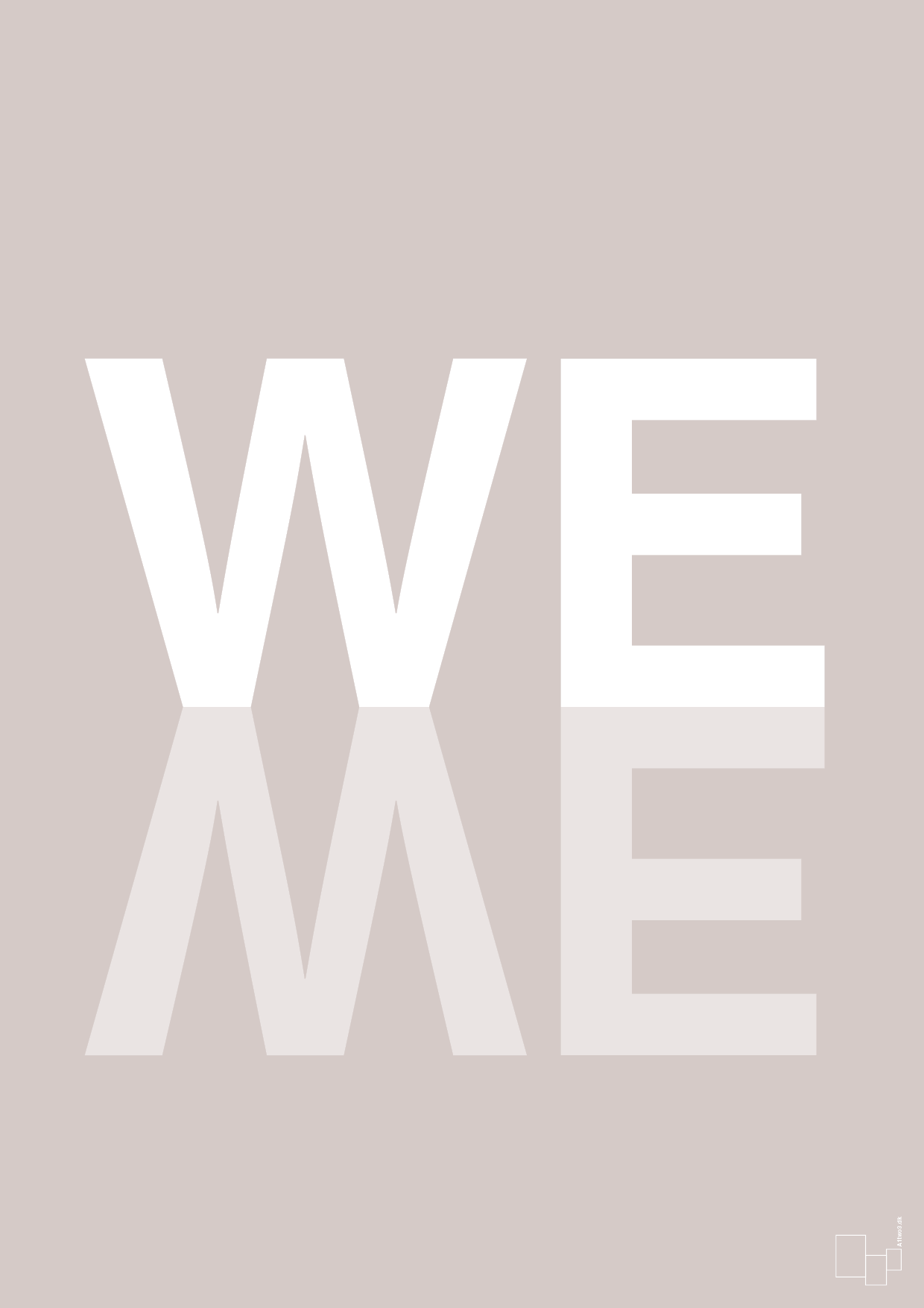 plakat: we me - broken beige-Retro-A1two3