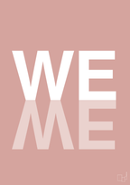 plakat: we me - bubble shell-Retro-A1two3