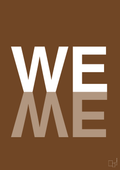 plakat: we me - dark brown-Retro-A1two3