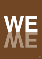 plakat: we me - dark brown-Retro-A1two3