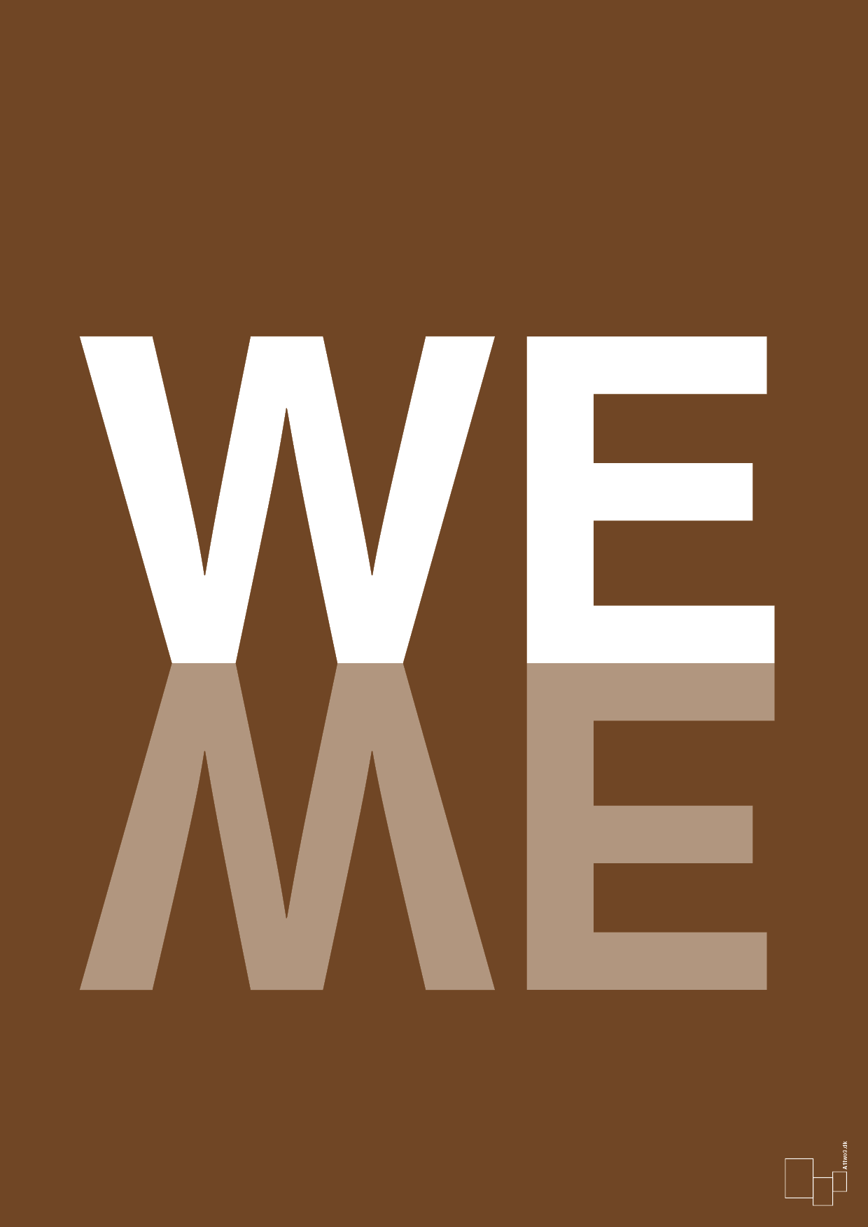plakat: we me - dark brown-Retro-A1two3