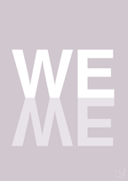 plakat: we me - dusty lilac-Retro-A1two3